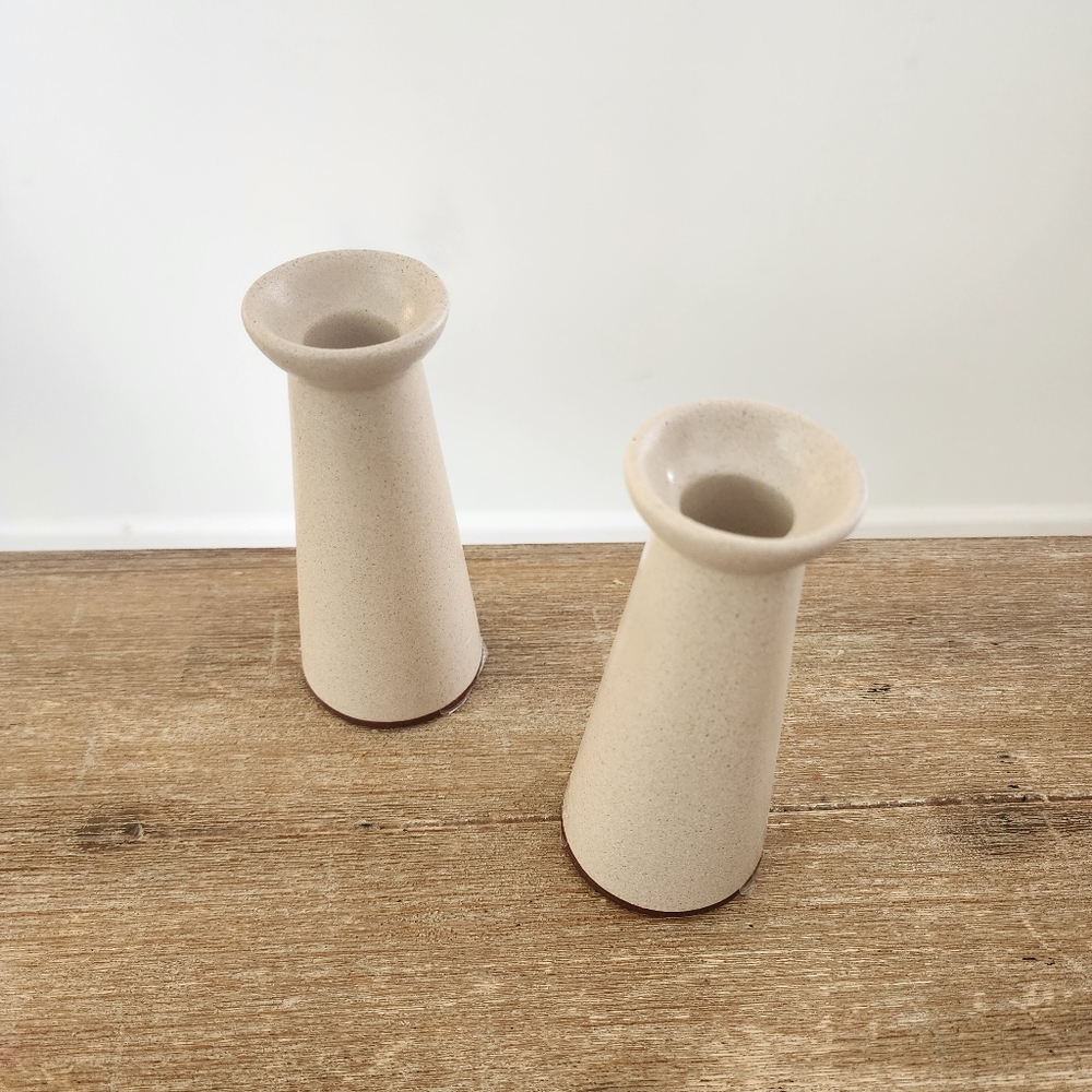 Candle Stick Holder - Elegant Cream Ceramic